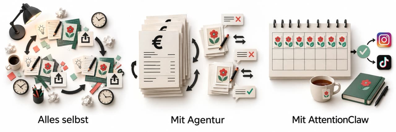 Paper illustration: drafts, tasks, and revisions pile up in an overwhelming loop.